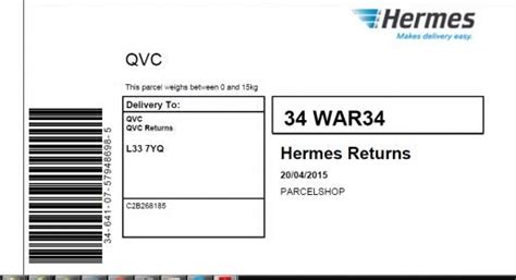 hermes return parcel|hermes prepaid return label.